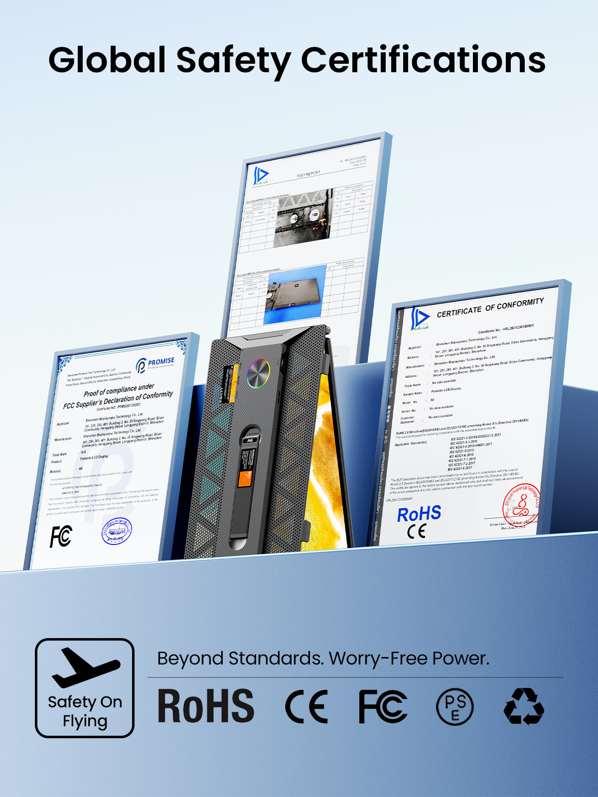 ANYKING A6 | 14" Single Screen Extender | 13–17.3" Laptops