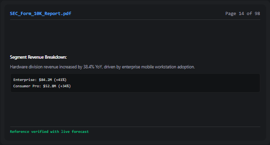 Compare data side by side